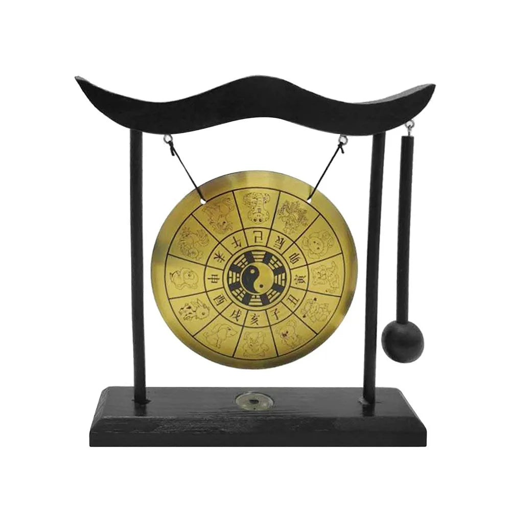 Desktop Mini Desktop Gong With Mallet Zen Art Percussion Instruments Chinese Gossip Chart