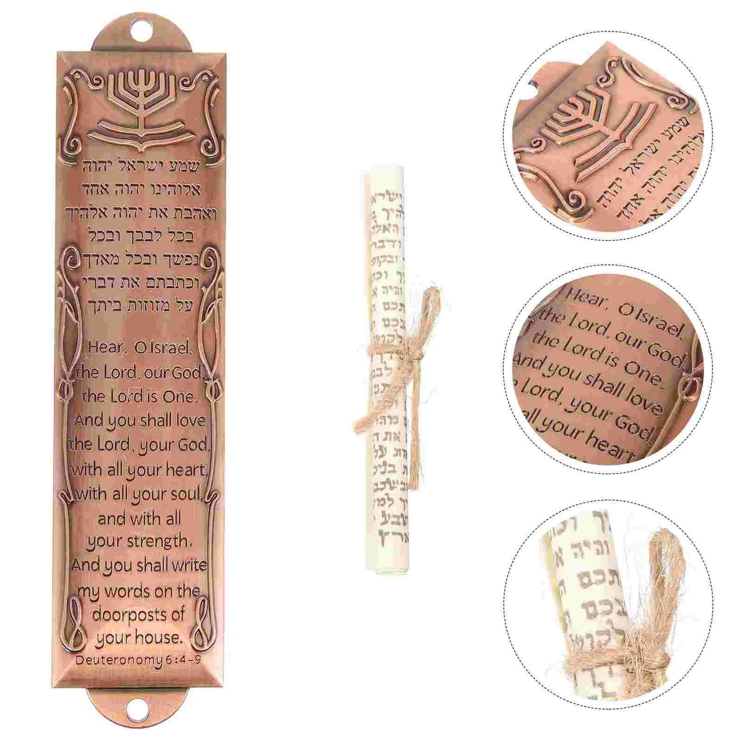 Religious Mezuzah Scroll Door Decor Decoration Front Craft Alloy Judaica Baby Retro