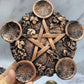 Crystal Ball Holder Astrology Pentacle Altar Plate Resin Tealight Holder Tray Witchcraft Altar Supplies Home Decor