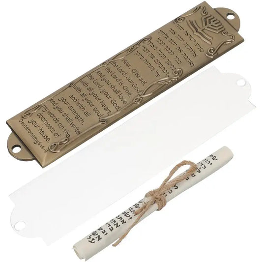 Mezuzah Alloy Decor Case Jewish Metal House Door Religious Scroll Mezuza Blessing Hebrew Holy Wall Vintage Plaque Pewter Judaica