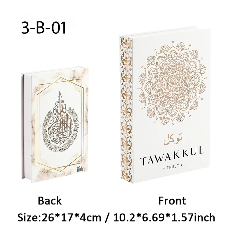 Islamic Mosque Luxury Fake Book Storage Box Kaaba Decorative Books Home Decor Coffee Table Bedroom Ornament Interior Decoration