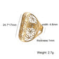 Unift Sacred Geometry Flower of Life Ring Adjustable Stainless Steel Ring Men Women Accessories Vintage Filigree Jewelry Gifts
