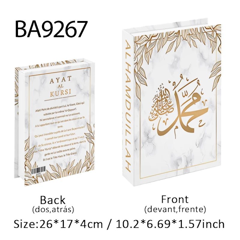 Islamic Mosque Luxury Fake Book Storage Box Kaaba Decorative Books Home Decor Coffee Table Bedroom Ornament Interior Decoration