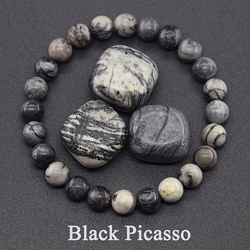 6/8mm Reiki Blue Apatite Bead Bracelet Men Women Natural Stone Blood Circulation Stimulate Enthusiasm Health Care Couple Jewelry