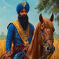 Khalsa Sikh Bold Warrior Retro Religion Poster Print Wall Art Pictures Canvas Painting Living Room Bedroom Home Decor Gift