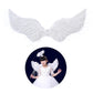 Kids Adult Party Swallow White Angel Feather Wings Halo Magic Wands Cosplay Elastic Straps Wedding Halloween Christmas Birthday
