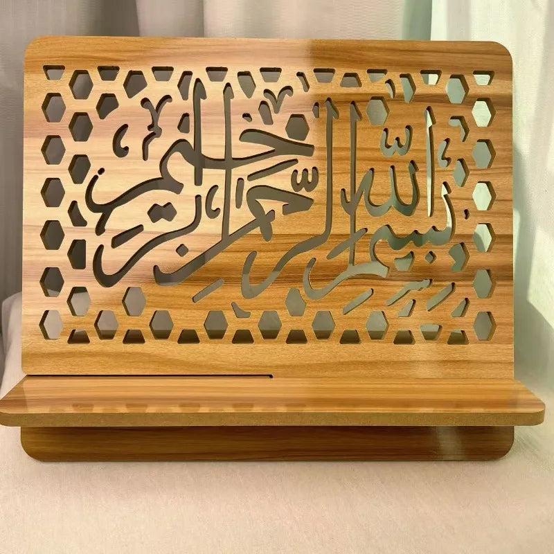 MDF Scripture Reading Stand Bracket Study Scripture Stand Reader Support Frame Elegant Decorative Wood Bookshelf