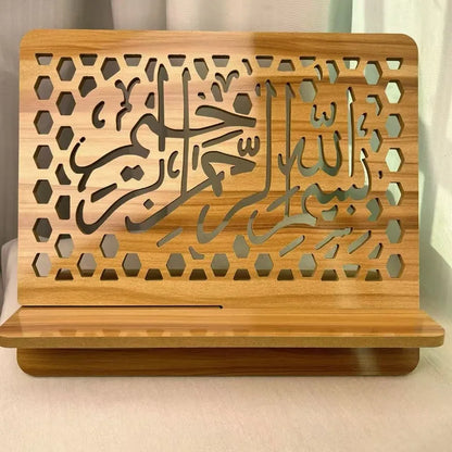MDF Scripture Reading Stand Bracket Study Scripture Stand Reader Support Frame Elegant Decorative Wood Bookshelf