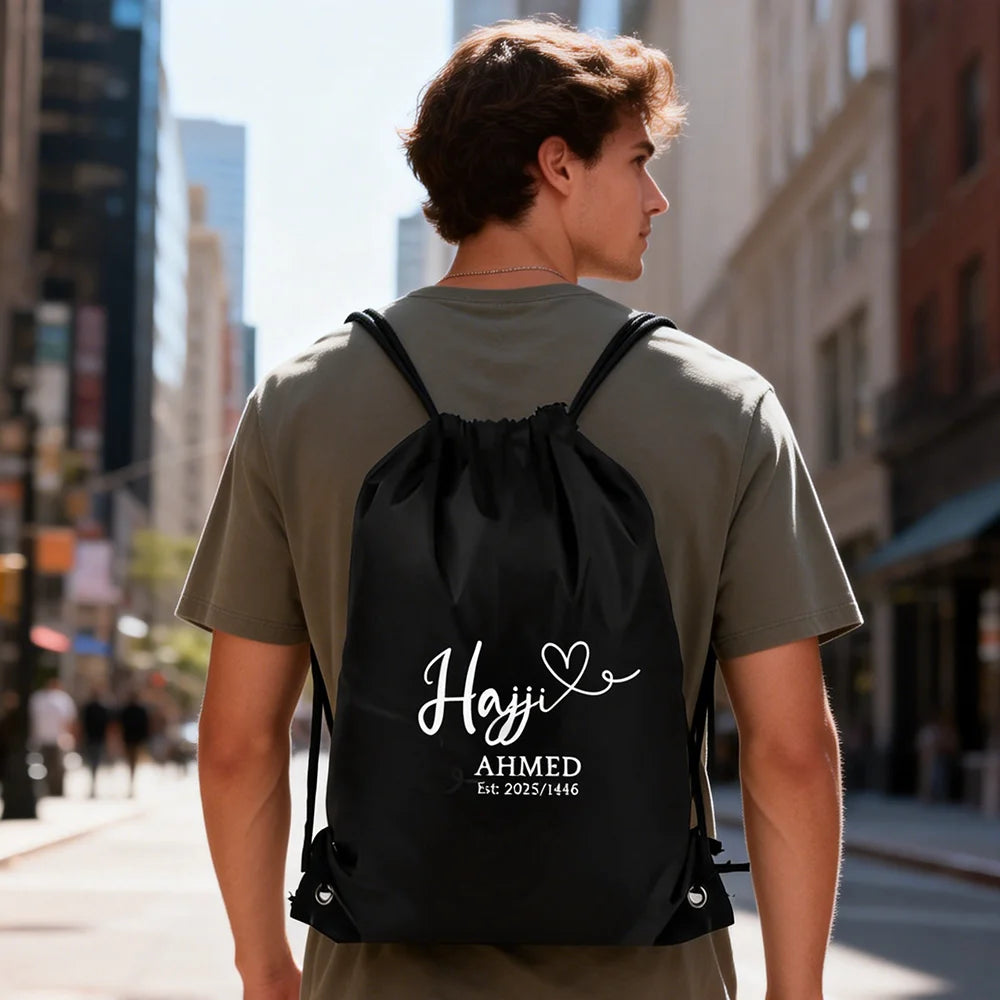 Personalised Hajj Travel Bags Custom Hajji Hajja Carry Sack Muslim Pilgrimage Gifts Hajj Umrah Accessory Storage Organizer