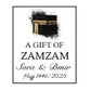 100pcs Custom A Gift Of Zam Zam Sticker Water Bottle Label Wedding Favours Hajj Umrah Mubarak Nikkah Adhesive Guest Gift Baptism