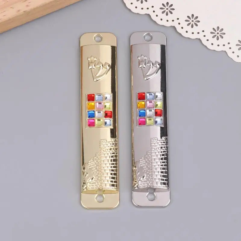 Door Metal Mezuzah Blessing Home Decoration Gift Hanukkah Decor Retro Religious Jerusalem Mezuza Case