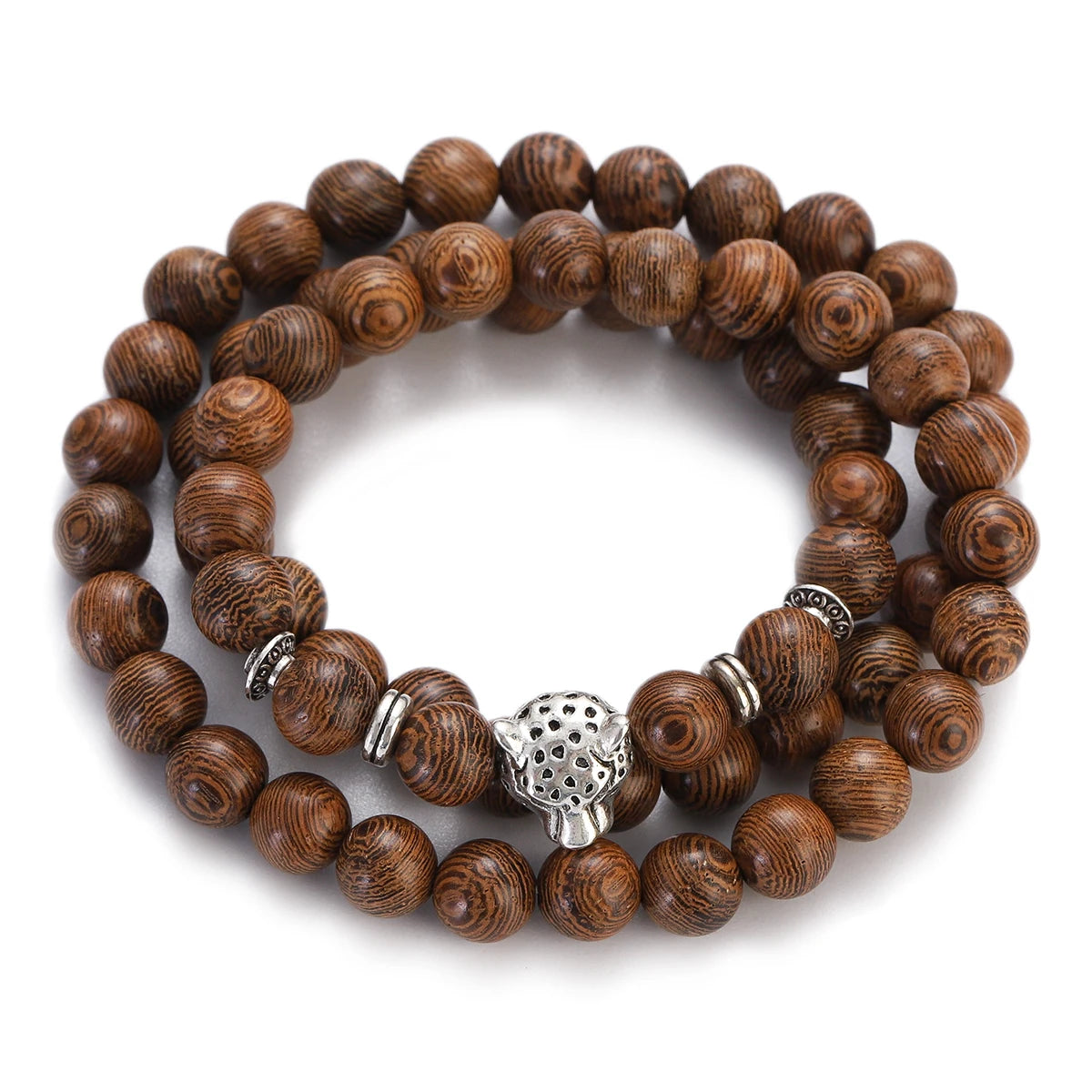 Multilayer Wood Beads Buddha Lotus OM Bracelet Tibetan Buddhist Mala Charm Rosary Bracelet Yoga Wooden For Women Men Jewelry