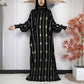 New Long Sleeves Two-Hat Abaya Loose Muslim Ramadan For Women Prayer Clothes Dubai Turkey Islam Dress African Kaftan Women Dress