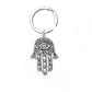 1Pc Natural Stone Crystal Points Keychain with Hamsa Hand Evil Eye Charms Reiki Energy Good Luck Amulet for DIY Jewelry Making