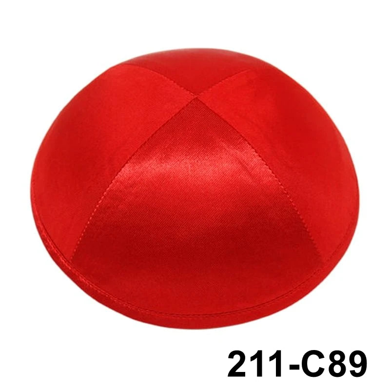 GIU 19cm Satin Jewish Hats Caps Skullies Beanies Kippot Yarmulke Kippah Dome Kipa For Wedding And Events