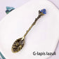 Natural Crystal Tumbled Stone Spoon Magic Energy Divination Halloween Spirit Souvenir Gift Home Decor Christmas Graduation Gift
