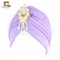 NEW Luxury Divas Stretchable turban Head wrap hat with beaded pendant women Headwear