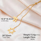Dawapara Star of David and Jewish Hebrew Chai Pendant Long Necklace Sweater Chain Hexagram Judaism Stainless Steel Jewelry