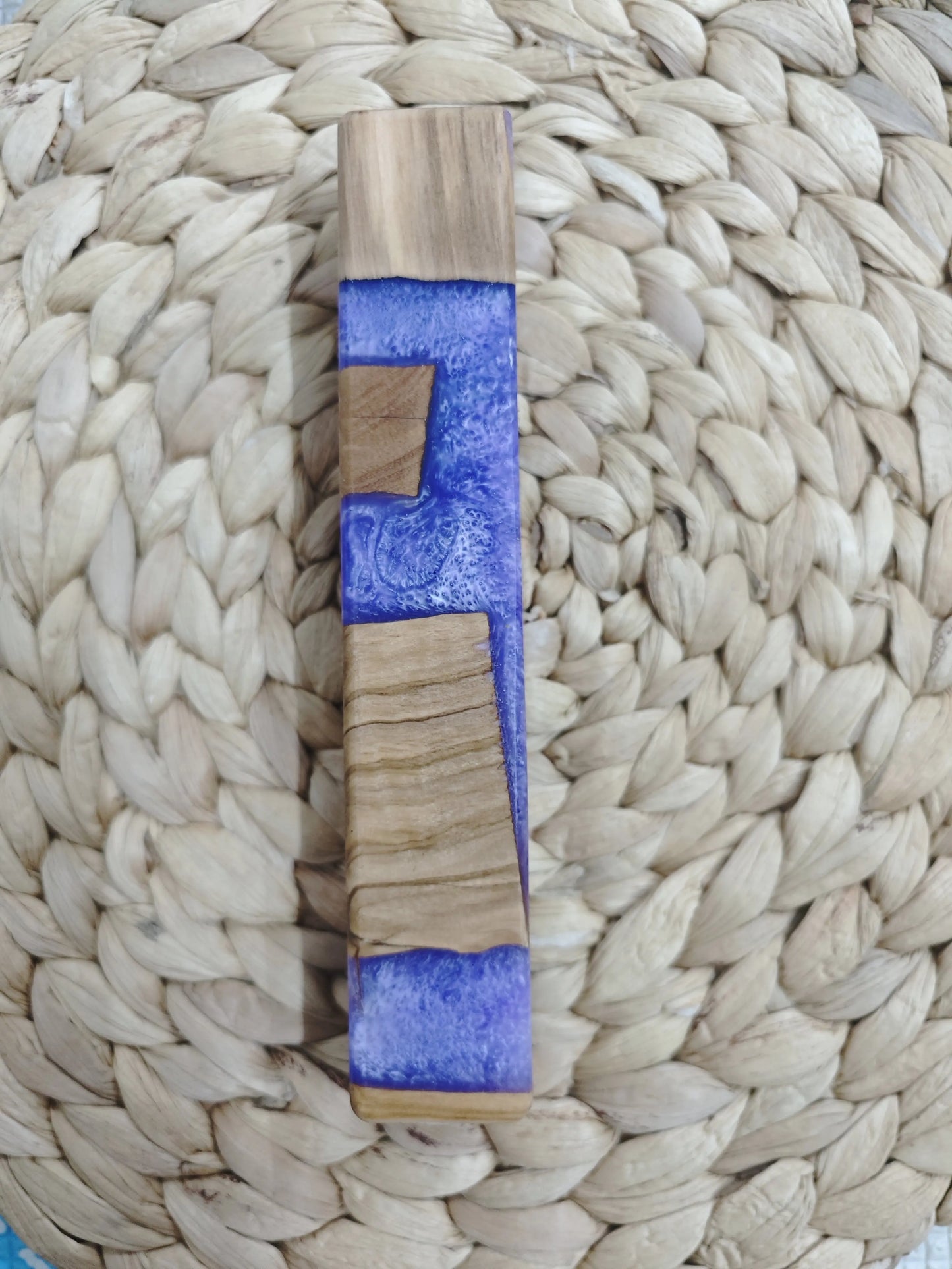 Mezuzah Case for Door, Handcrafted Resin and Olive Wood mezzuzah case,Wood Mezuzah Case for Mezuzah Scroll, Mezuzah Cases,