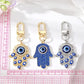 Turkish Blue Evil Eye Keychain Luckly Owl Elephant Butterfly Tortoise Charms With Key Holder Handbag Decorations For Women Men