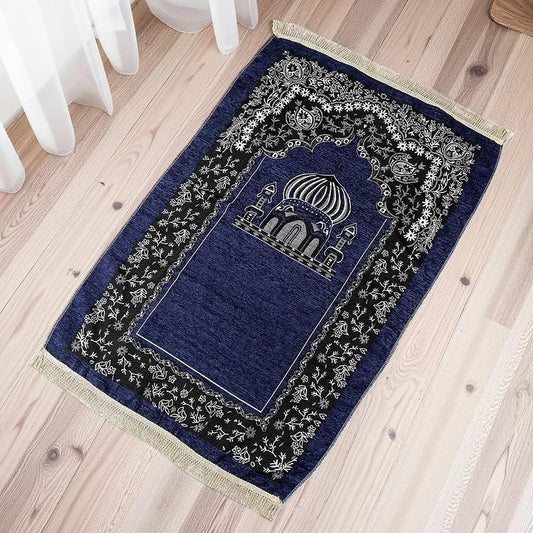 Muslim Prayer Rug Portable Prayer Mat for Praying Men Women and Kids Prayer Mat Prayer Soft Rugs Islam Eid Ramadan Gift