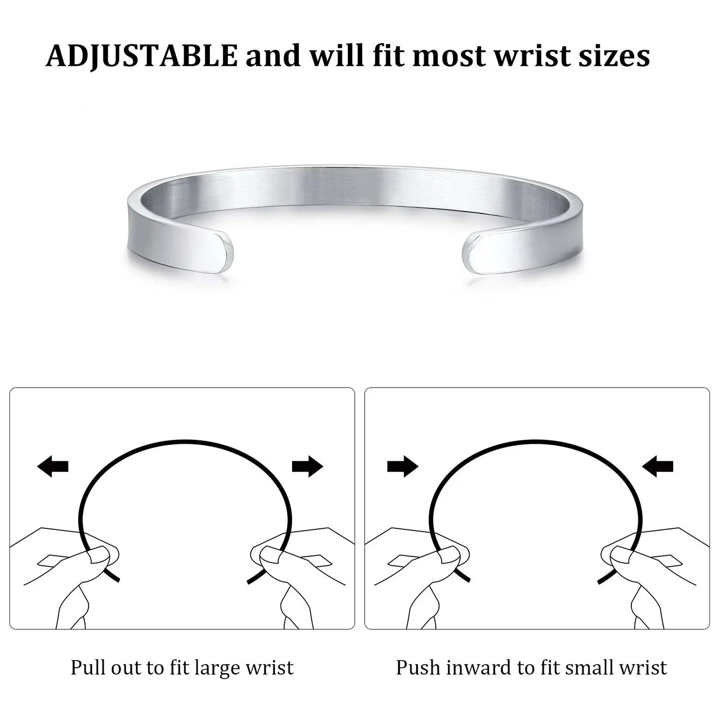MEN TWISTED C BANGLE WITH SMALL WRIST MOBIUS BRACELET ANTIQUE SILVER COLOR STACKING CUFF BANGLE STAINLESS STEEL UNISEX JEWELRY