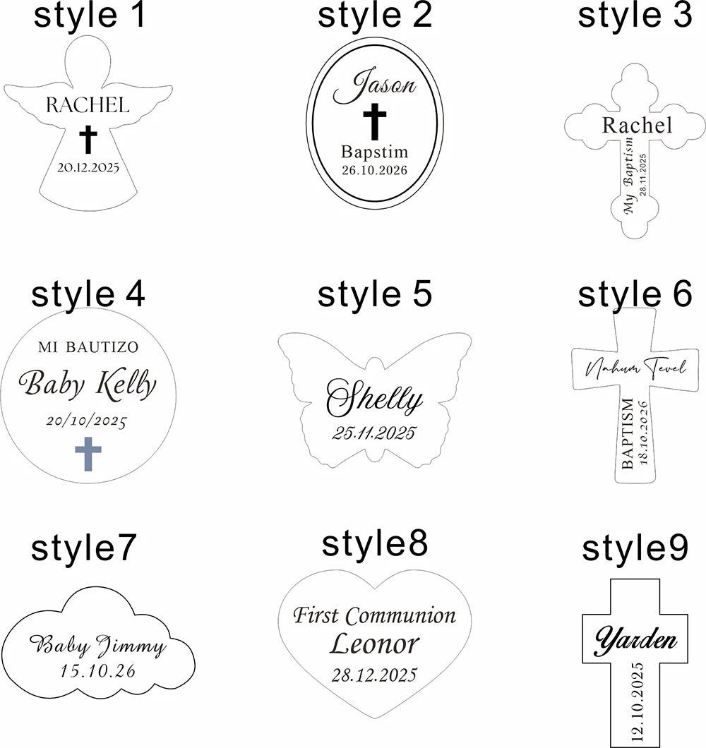 12Pcs Personalized Baptism Rosary Favors,Henna Party Favors,Cross First Holly Communion Rosary Keepsakes,Christening Guest Favor