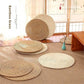 Rounded Mat Grass Woven Thin Foldable Window  Meditation Pad Yoga Mat Home Decorative Fabric Sitting Cushion