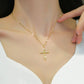 Exquisite Gold Color Stainless Steel Inlaid Crystal Cross Pendant Necklace for Women Men Luxury Full of Zircon Chokers Jewelry
