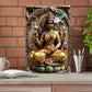 1pc 8x12" Vintage Aluminum Wall Art - Guadalupe Virgin Mary Retro Spanish Plaque, Golden Halo & Stars, Bohemian Style for Home
