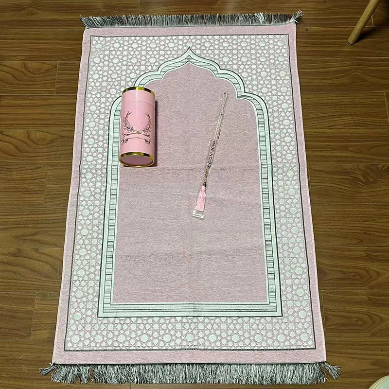 Prayer Mat Set Prayer Rug Islamic Muslim Travel Worship Blanket Outdoor Portable Muslim Pray Mat Ramadan Gifts