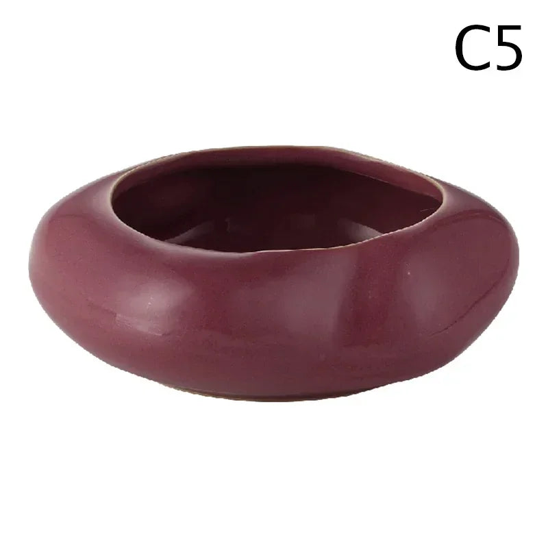 Creative Lotus Seedpod Ceramic Vase Zen Tea Table Desktop Japanese Ikebana Flower Arrangement Utensils Ceramic Stone Sand Decor