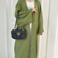 Summer Abaya Dubai Turkey Muslim Batwing Sleeves Islamic Clothing Women Hijabi Outwear Ramadan Eid Kaftan Open Front Kimono