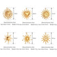 3Pcs Large Casting Vortex Face Sun Charms Stainless Steel Heart Celestial Pendants Fashion Jewelry Making DIY Bracelets Necklace