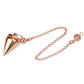 Cone 100% Copper Brass Metal Pendant Pendulum for Divination Dowsing Reiki Healing Egyptian Isis Pendulos Professional  A001