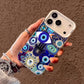 Blue evil eyes Phone Case for iPhone 17 16 15 14 13 12 11 Pro Max 16E iphone Air shock-proof rear cover anti-fingerprint