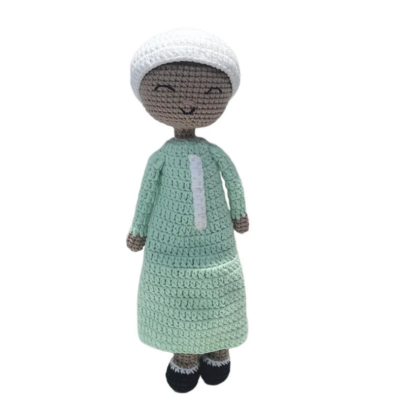 Knitted Islamic Toys Crochet Dolls Hijab Muslim Quran Ramadan Kids Halal Eid Al-Fitr Gifts Educational Plush Dolls