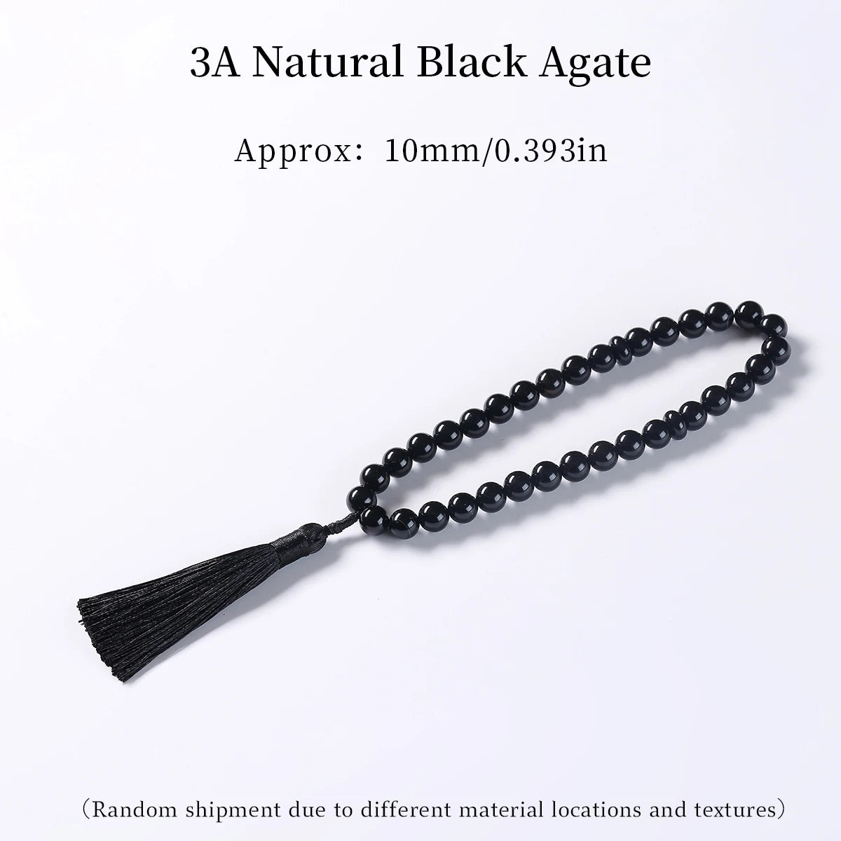 JD 10mm Natural Rose Quartz Bracelet Tassel Pendant 33 Prayer Beads Islamic Muslim Tasbih Allah Mohammed Rosary For Women Men