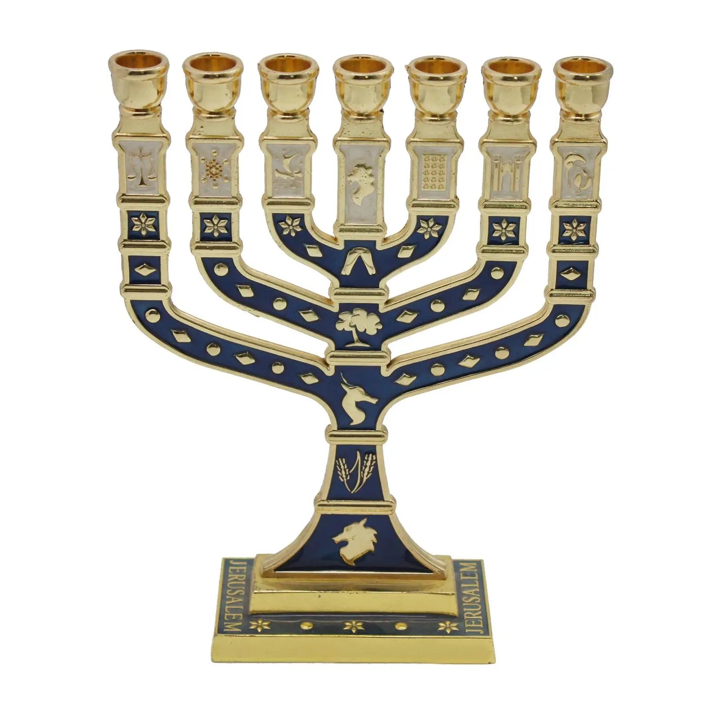 Menorah Candelabrum Table Centerpiece Hanukkah Metal Menorah for Living Room Christmas Wedding Party Anniversary Home Decor