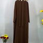 Hot Selle Muslim Woman Abaya With Pockets Islamic Casual And Simple Long Dresses Moroccan Caftan Woman Dubai Abaya Ramadan Black