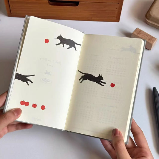 2026 Cute Cat Simple Time Management Weekly Planner Color Page Design Stylet Diary School Specific Notebook