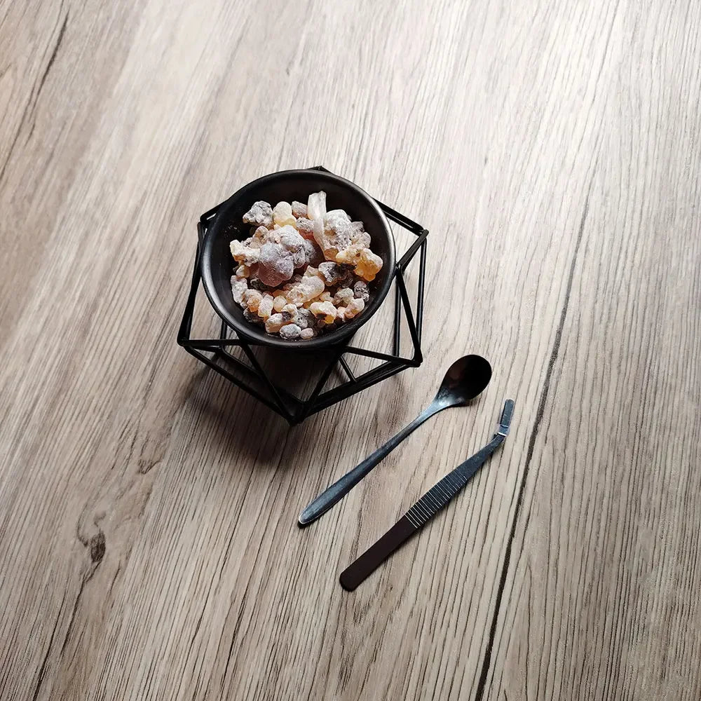 Lemon Scented Frankincense Resin Incense Burner Gift Set Natural Frankincense for Meditation Yoga Church Christmas Birthday