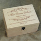 Personalized Wooden Baptism Keepsake Box ,Baptism Gifts For Baby Girl Or Baby Boy, Engraved Memory Box That Pattern With Wreath