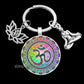 2023 Indian Buddha Meditation 7 Chakra Mandala Key Holder for Keys Psychedelic Yoga Keychain Ornament