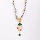 Star Celestial Blue Green Evil Eye Long Knot Beaded Necklace,Boho Nature Cotton Cord Sweater Amulet Party Summer Beach  Jewelry