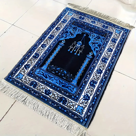 VIKAMA Blue Mosque Prayer Mat Portable Single-Person Mat for Pilgrimage Activities Indoor and Outdoor Prayer Mat