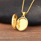 Nidin New Retro Oval/Round Shape Religious Style Zircon Flip Pendant Necklace For Female Male Lovers Photos Jewelry Accessories
