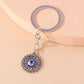 Retro Alloy Turkish Lucky  Evil Eyes Keychain Hamsa Hand Key Ring Pendant for Women Girls Handbag Decor DIY Jewelry Gifts