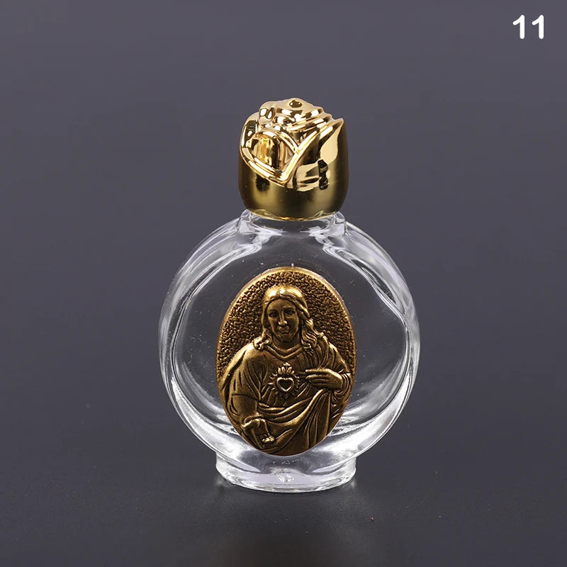 Empty Holy Water Jesus Bottle Religious Bottle Christian Baptism Supplies Refillable Portable Cosmetic Packaging Empty Bottle