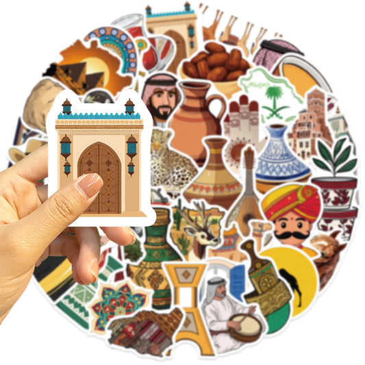 10/25/50pcs Graffiti Middle East Arabic Style Art Stickers for DIY Decor Guitar Phone Laptop Suitcase Notebook Scrapbook